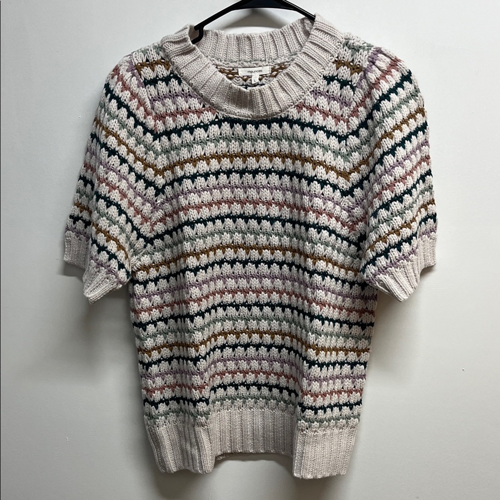 Maurices Multicolor Striped Crew Neck Sweater